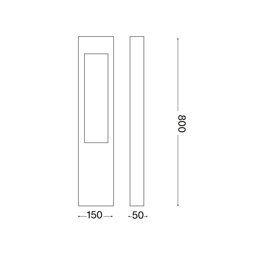 Ideal Lux - Candeeiro exterior VEGA 1xG9/15W/230V 80 cm IP44 castanho