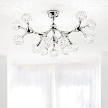 Ideal Lux - Candeeiro integrado de cristal NODI 15xG9/40W/230V cromado brilhante