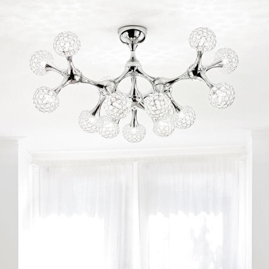 Ideal Lux - Candeeiro integrado de cristal NODI 15xG9/40W/230V cromado brilhante