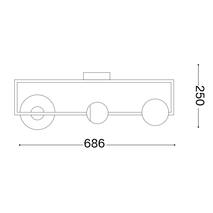 Ideal Lux - Candeeiro  integrado LED ANGOLO 3xG9/3W/230V preto