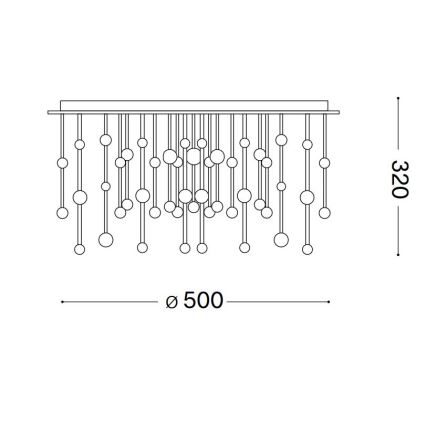 Ideal Lux - Candeeiro integrado LED com regulação ARMONY LED/48W/230V CRI 90 diâmetro 50 cm branco