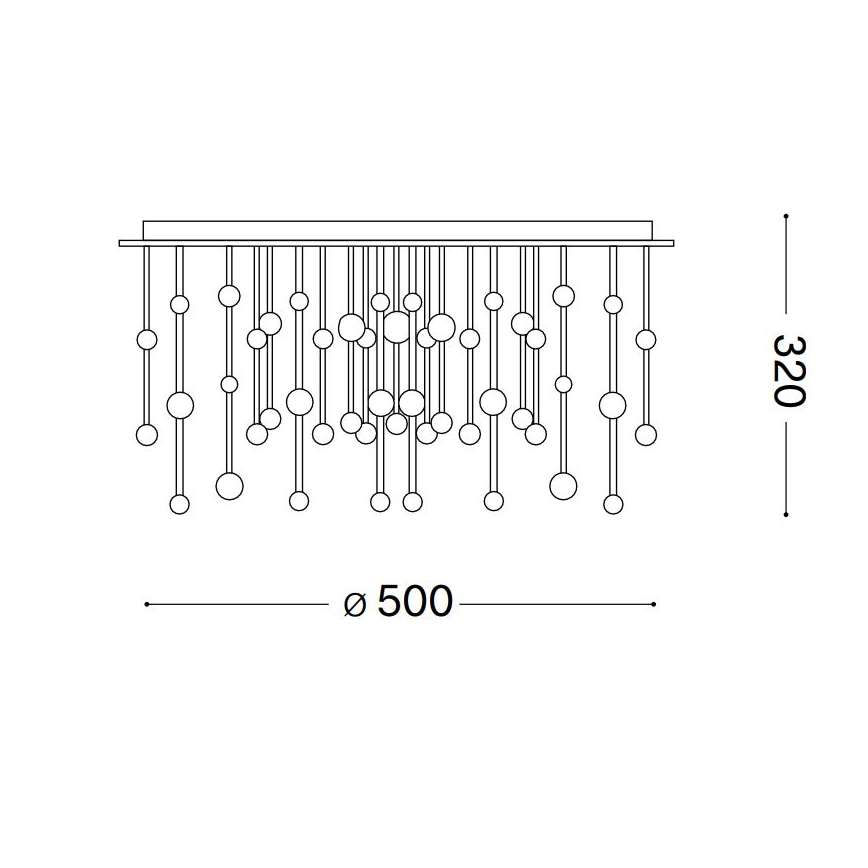 Ideal Lux - Candeeiro integrado LED com regulação ARMONY LED/48W/230V CRI 90 diâmetro 50 cm branco