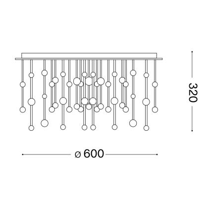 Ideal Lux - Candeeiro integrado LED com regulação ARMONY LED/56W/230V CRI 90 diâmetro 60 cm branco