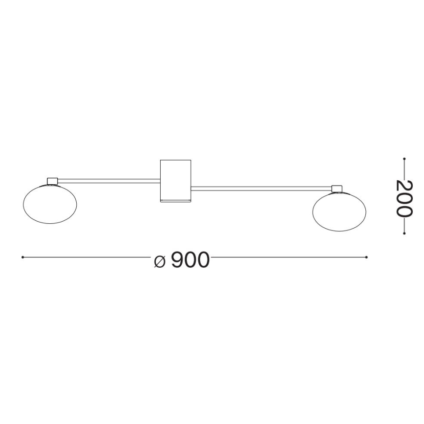 Ideal Lux - Candeeiro  integrado LED HERMES 3xG9/3W/230V diâmetro 90 cm dourado
