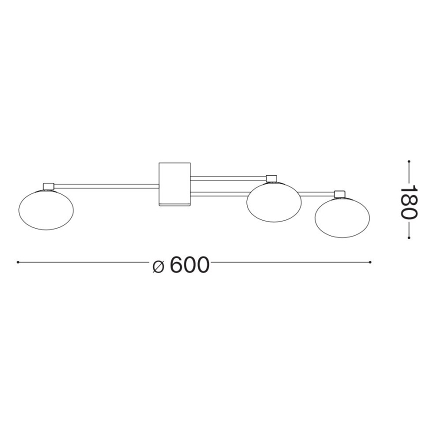 Ideal Lux - Candeeiro  integrado LED HERMES 5xG9/3W/230V diâmetro 60 cm branco