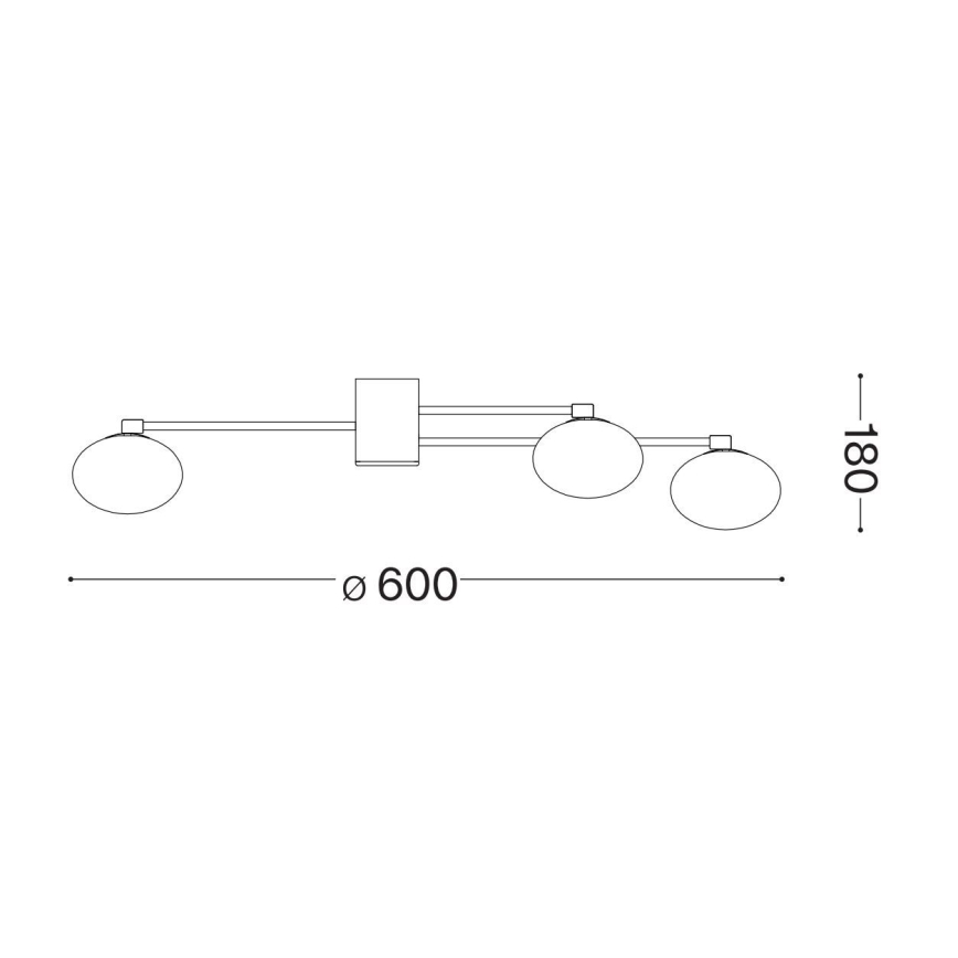 Ideal Lux - Candeeiro  integrado LED HERMES 5xG9/3W/230V diâmetro 60 cm dourado