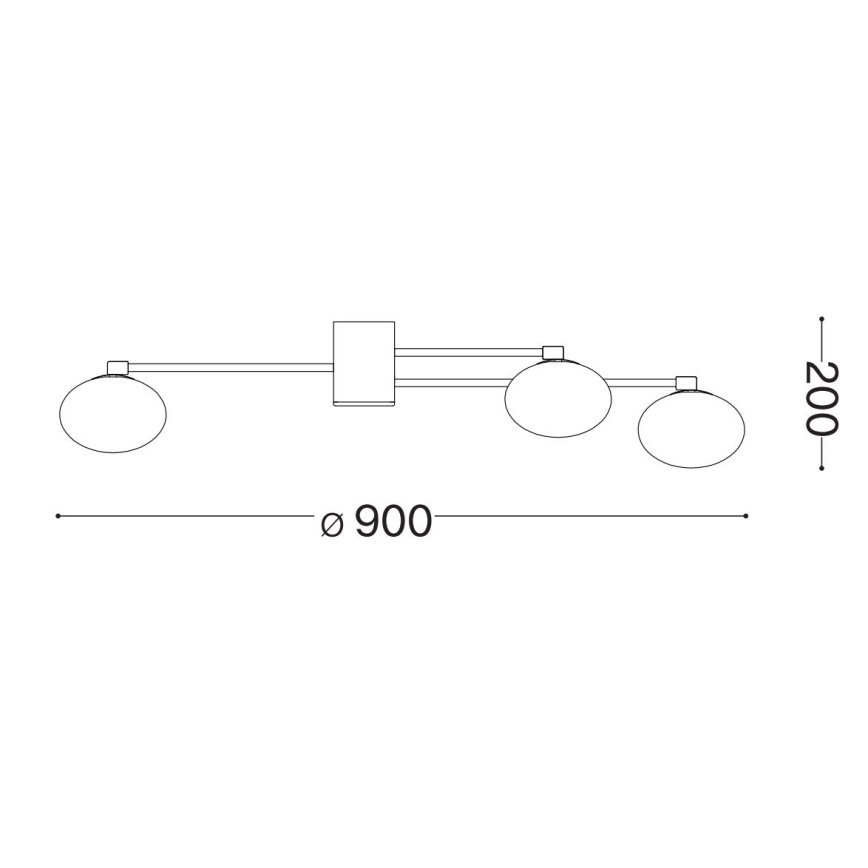 Ideal Lux - Candeeiro  integrado LED HERMES 5xG9/3W/230V diâmetro 90 cm branco