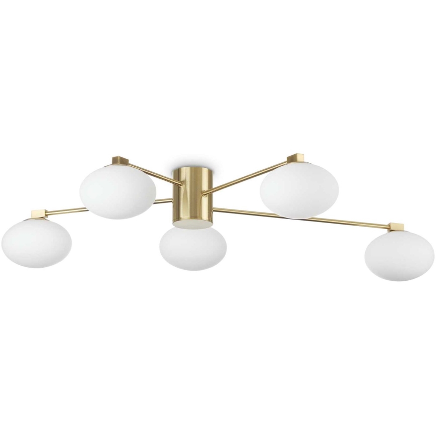 Ideal Lux - Candeeiro  integrado LED HERMES 5xG9/3W/230V diâmetro 90 cm dourado