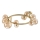 Ideal Lux - Candeeiro  integrado LED PERLAGE 10xG9/3W/230V diâmetro 70 cm dourado/fumado