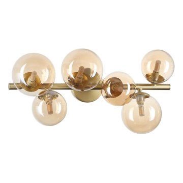 Ideal Lux - Candeeiro  integrado LED PERLAGE 6xG9/3W/230V 49 cm dourado/fumado