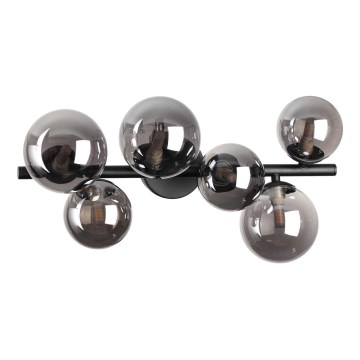 Ideal Lux - Candeeiro  integrado LED PERLAGE 6xG9/3W/230V 49 cm preto/fumado