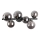 Ideal Lux - Candeeiro  integrado LED PERLAGE 6xG9/3W/230V 49 cm preto/fumado