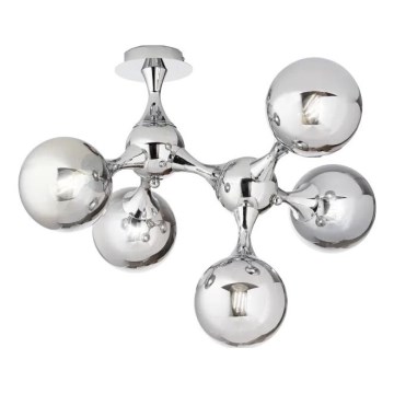 Ideal Lux - Candeeiro integrado NODI 5xE14/28W/230V cromado brilhante