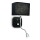 Ideal Lux - Candeeiro LED flexível 1xE14/40W/230V + LED/1W/230V preto