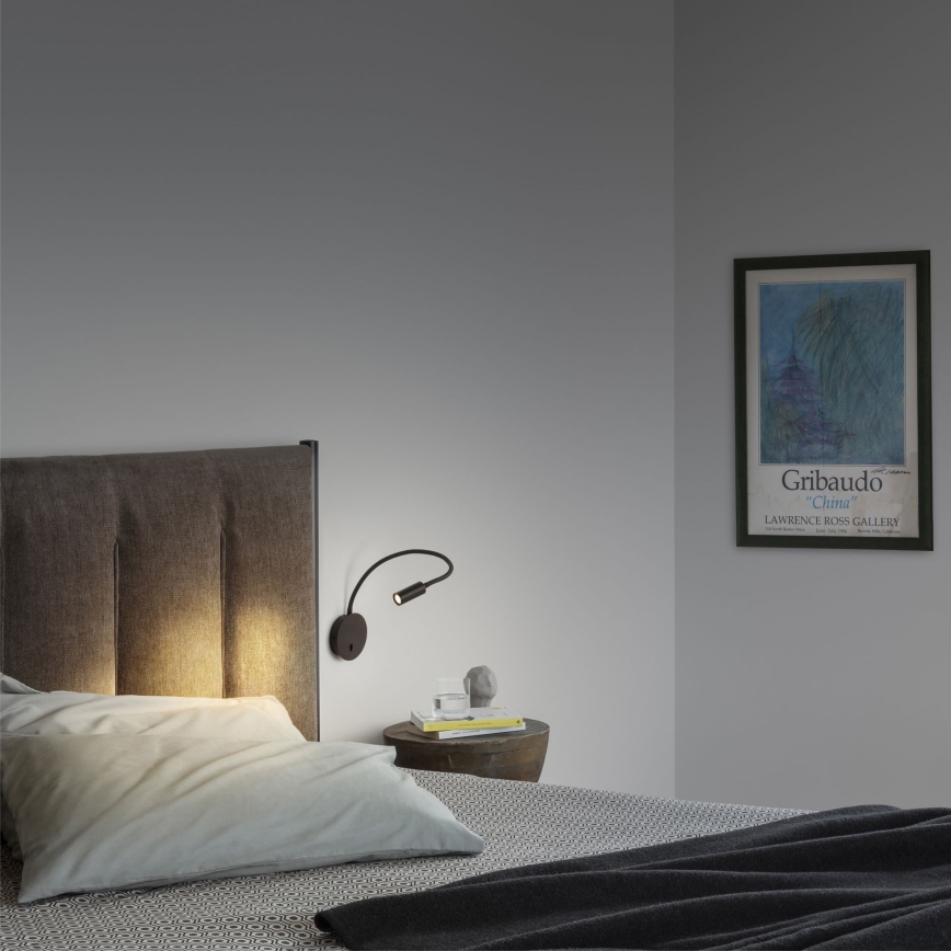Ideal Lux - Candeeiro LED pequeno e flexível FOCUS LED/3,5W/230V preto