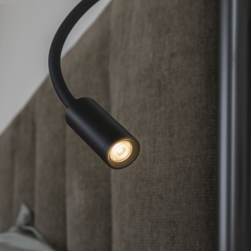 Ideal Lux - Candeeiro LED pequeno e flexível FOCUS LED/3,5W/230V preto