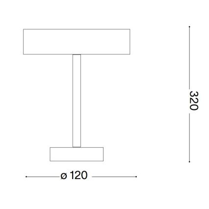 Ideal Lux - Candeeiro para exterior LED tátil TOFFEE LED/2W/230V 2200 mAh CRI 90 IP54 preto