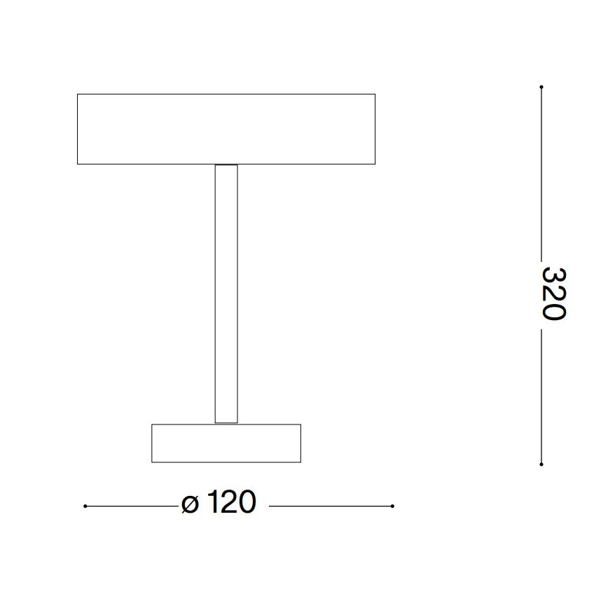Ideal Lux - Candeeiro para exterior LED tátil TOFFEE LED/2W/230V 2200 mAh CRI 90 IP54 preto