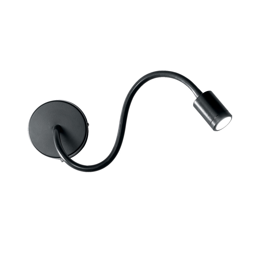 Ideal Lux - Candeeiro pequeno flexível LED FOCUS LED/4W/230V CRI 90 preto