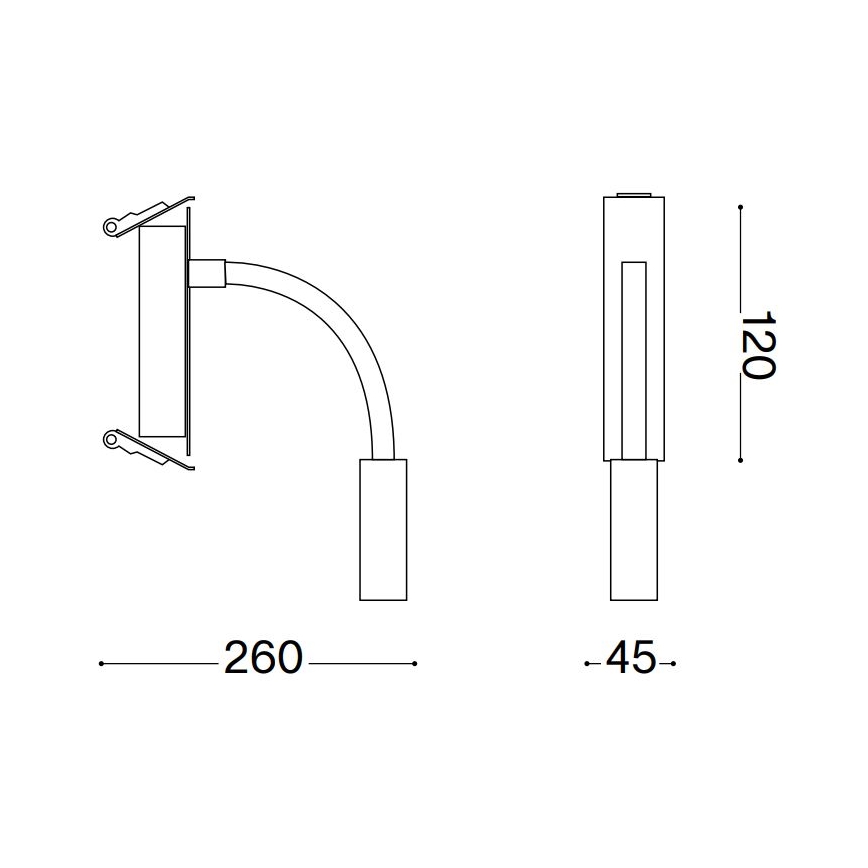 Ideal Lux - Candeeiro pequeno flexível LED IO LED/3W/230V CRI 90 preto