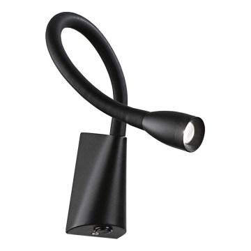 Ideal Lux - Candeeiro pequeno LED flexível GOOSE LED/3W/230V CRI 90 preto