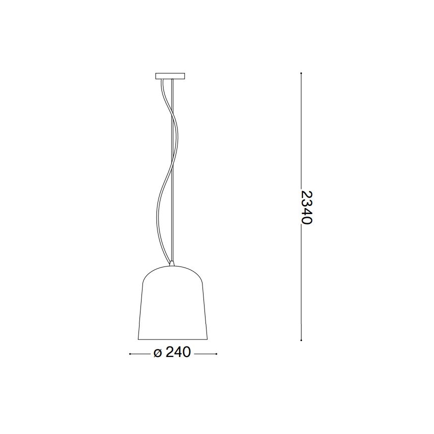 Ideal Lux - Candeeiro suspenso BISTRO 1xE27/60W/230V diâmetro 24 cm fumado
