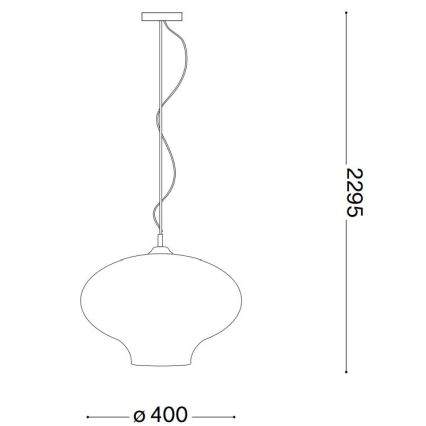 Ideal Lux - Candeeiro suspenso BISTRO 1xE27/60W/230V diâmetro 40 cm fumado