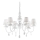 Ideal Lux - Candeeiro suspenso BLANCHE 6xE14/40W/230V diâmetro 75 cm branco