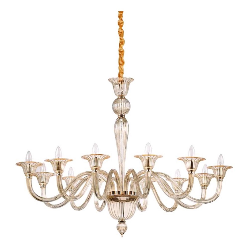 Ideal Lux - Candeeiro suspenso BRIGITTA 12xE14/40W/230V diâmetro 120 cm latão