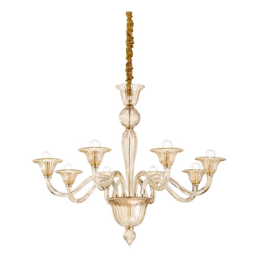 Ideal Lux - Candeeiro suspenso BRIGITTA 8xE14/40W/230V diâmetro 89 cm latão