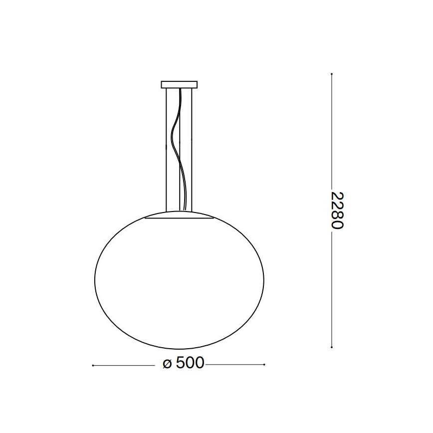 Ideal Lux - Candeeiro suspenso CANDY 1xE27/42W/230V diâmetro 50 cm branco