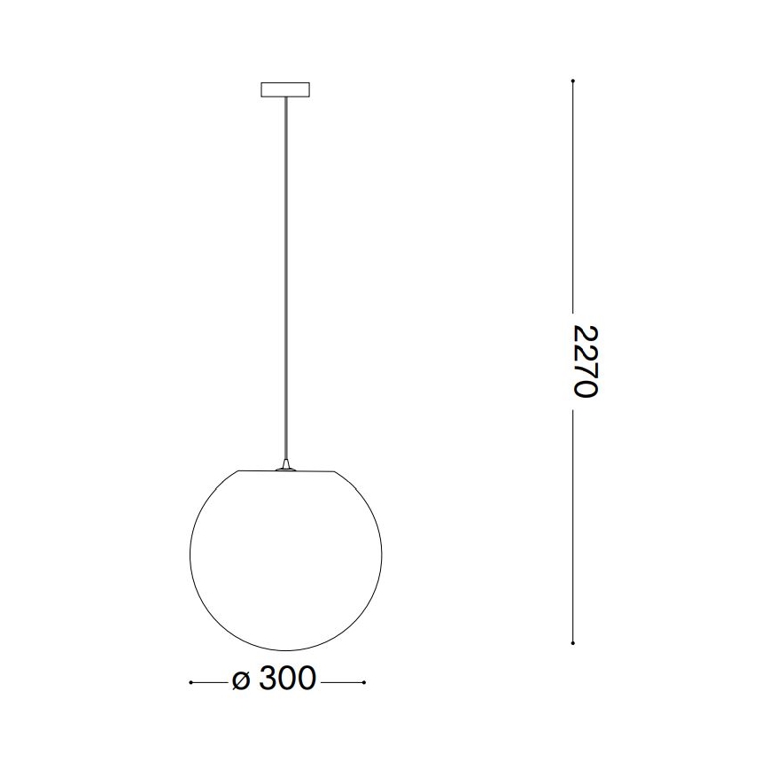 Ideal Lux - Candeeiro suspenso CARTA 1xE27/25W/230V diâmetro 30 cm branco