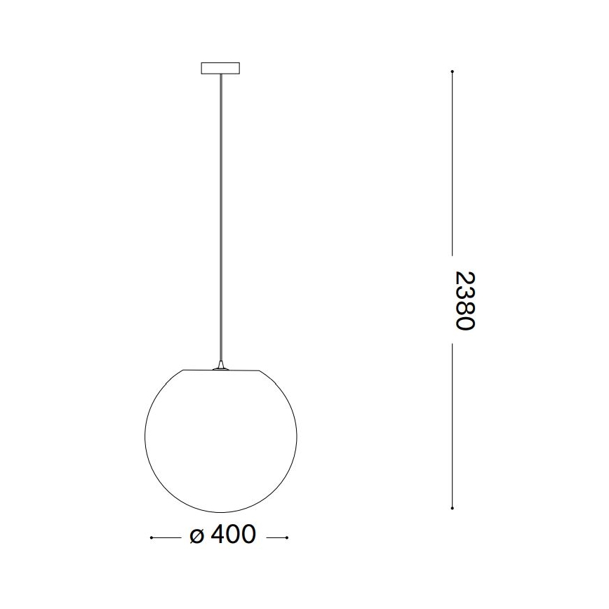 Ideal Lux - Candeeiro suspenso CARTA 1xE27/25W/230V diâmetro 40 cm branco