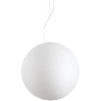 Ideal Lux - Candeeiro suspenso CARTA 1xE27/25W/230V diâmetro 50 cm branco