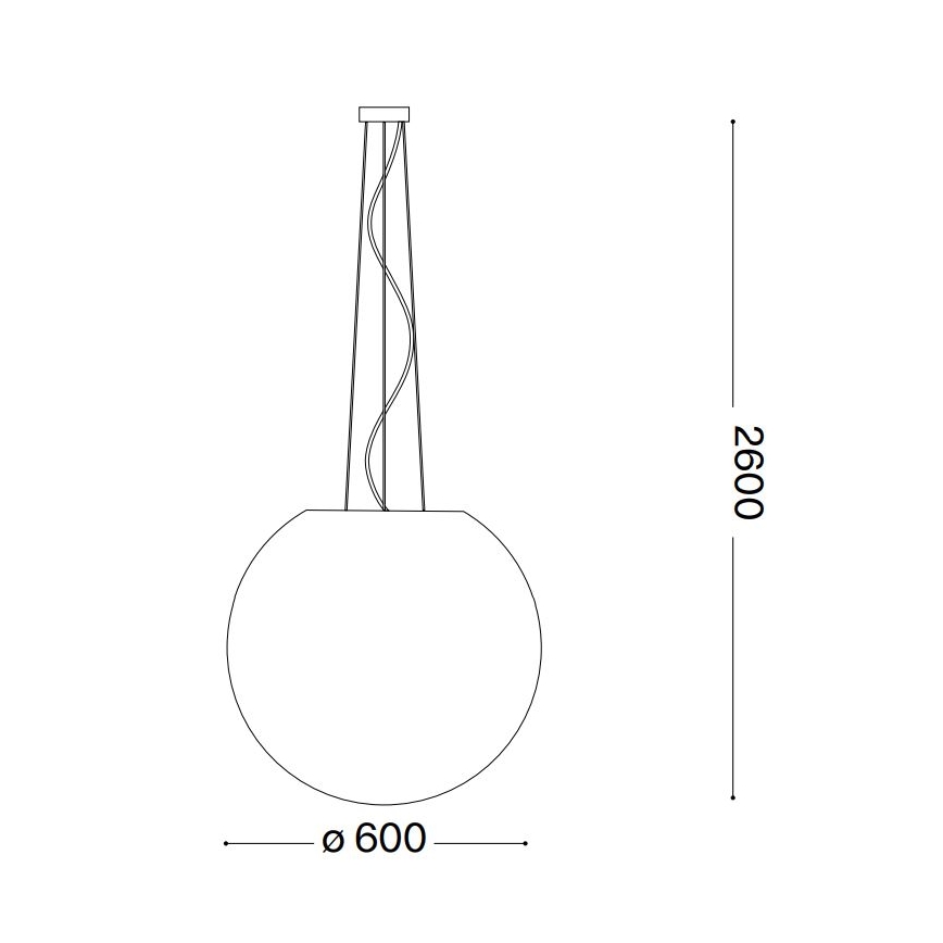 Ideal Lux - Candeeiro suspenso CARTA 1xE27/60W/230V diâmetro 60 cm branco