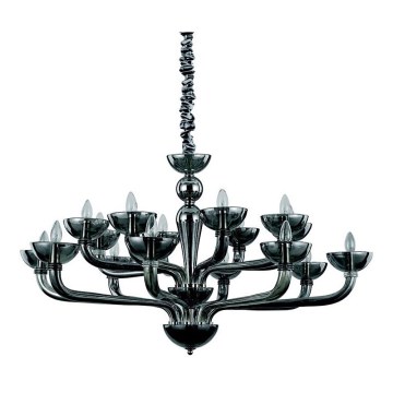 Ideal Lux - Candeeiro suspenso CASANOVA 16xE14/40W/230V diâmetro 120 cm cinzento
