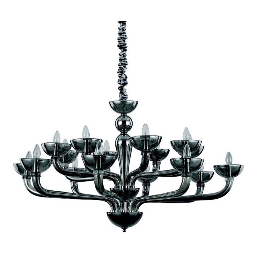 Ideal Lux - Candeeiro suspenso CASANOVA 16xE14/40W/230V diâmetro 120 cm cinzento
