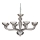Ideal Lux - Candeeiro suspenso CASANOVA 8xE14/40W/230V diâmetro 88 cm cinzento