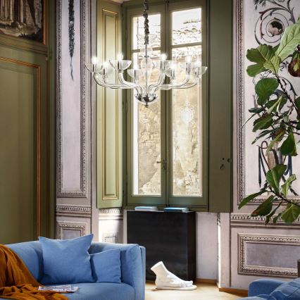 Ideal Lux – Candeeiro suspenso CASANOVA 8×E14/40W/230V