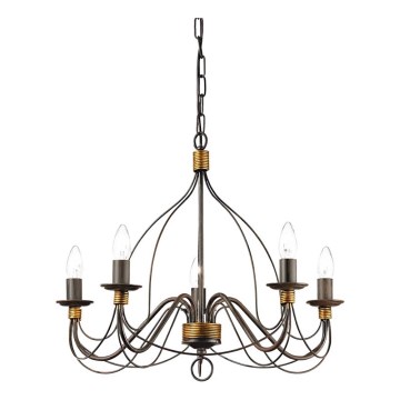 Ideal Lux - Candeeiro suspenso CORTE 5xE14/40W/230V diâmetro 54 cm cobre