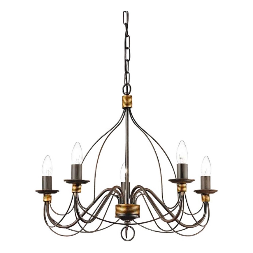 Ideal Lux - Candeeiro suspenso CORTE 5xE14/40W/230V diâmetro 54 cm cobre