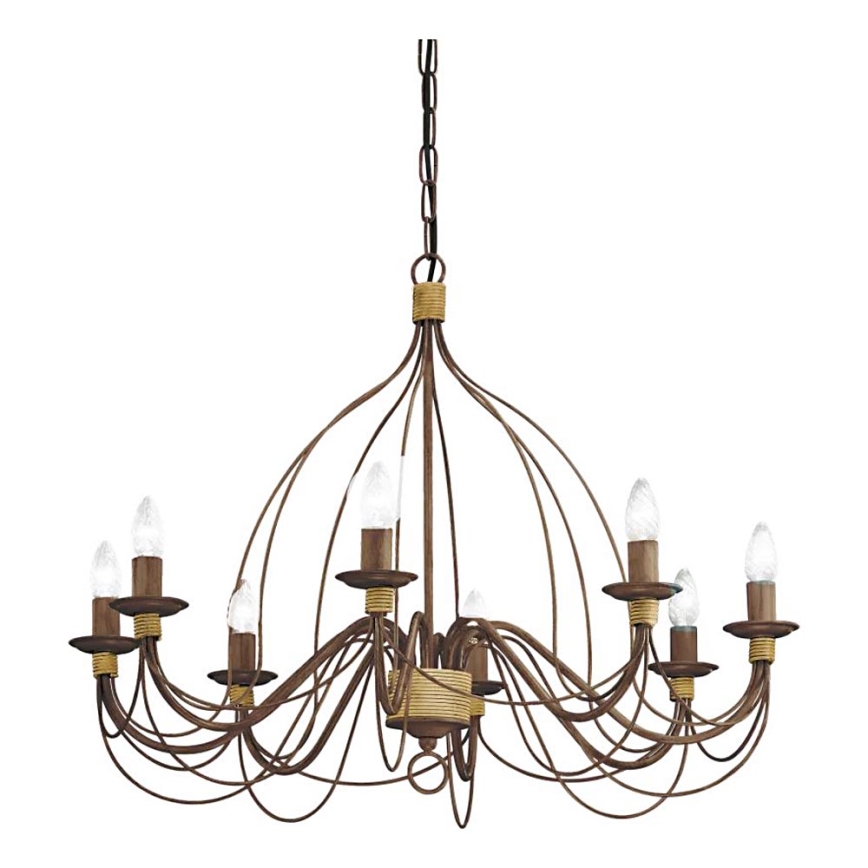 Ideal Lux - Candeeiro suspenso CORTE 8xE14/40W/230V diâmetro 80 cm cobre