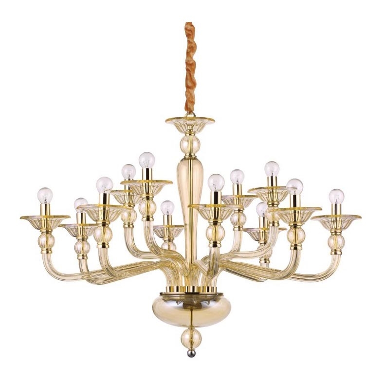 Ideal Lux - Candeeiro suspenso DANIELI 12xE14/40W/230V diâmetro 94 cm latão