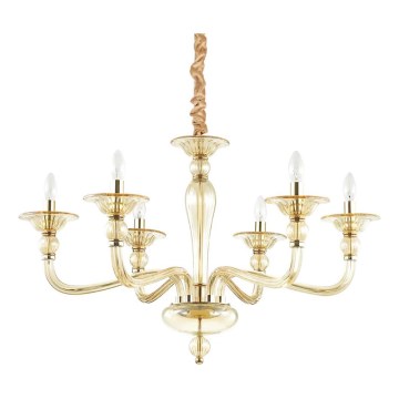 Ideal Lux - Candeeiro suspenso DANIELI 6xE14/40W/230V diâmetro 85 cm latão