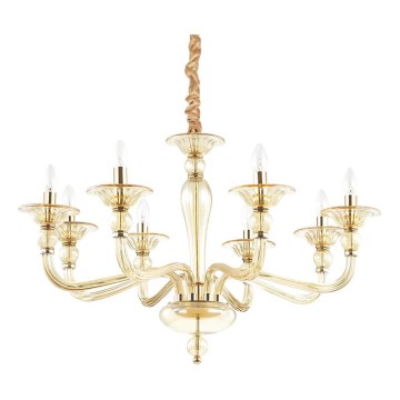 Ideal Lux - Candeeiro suspenso DANIELI 8xE14/40W/230V diâmetro 85 cm latão