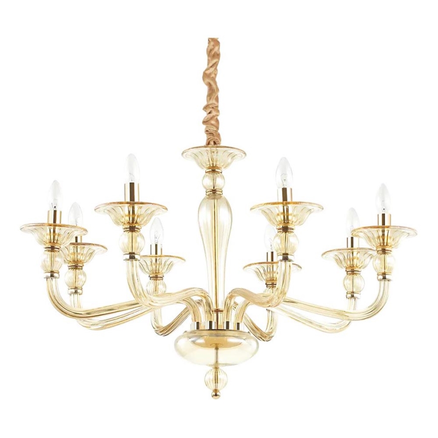 Ideal Lux - Candeeiro suspenso DANIELI 8xE14/40W/230V diâmetro 85 cm latão