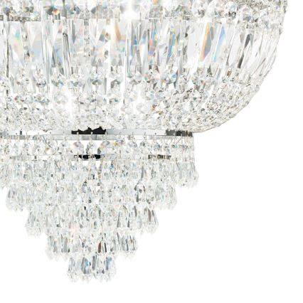 Ideal Lux - Candeeiro suspenso de cristal DUBAI 10xE14/28W/230V diâmetro 52 cm cromado brilhante