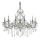 Ideal Lux - Candeeiro suspenso de cristal GIOCONDA 12xE14/40W/230V diâmetro 90 cm prateado
