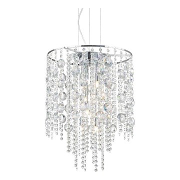 Ideal Lux - Candeeiro suspenso de cristal LED EVASIONE 8xG9/3W/230V diâmetro 41 cm cromado brilhante