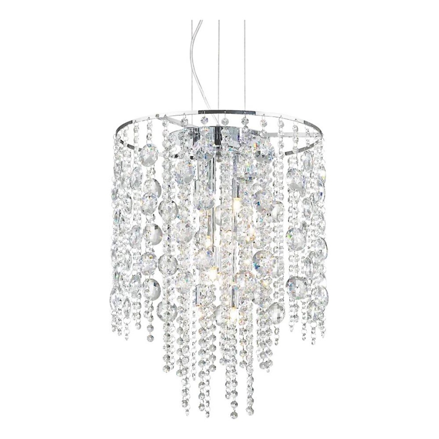 Ideal Lux - Candeeiro suspenso de cristal LED EVASIONE 8xG9/3W/230V diâmetro 41 cm cromado brilhante